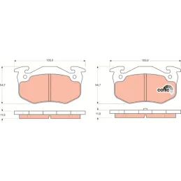 TRW GDB1305 Pastillas de Freno Juego de 4 peugot