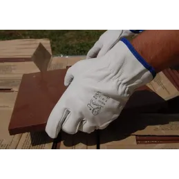 RuviGrab - Guante de Trabajo en Piel de Flor de Va