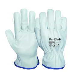 RuviGrab - Guante de Trabajo en Piel de Flor de Va