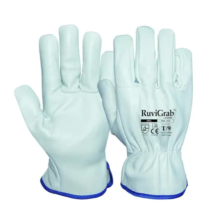 RuviGrab - Guante de Trabajo en Piel de Flor de Va