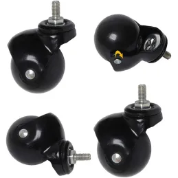 Ruedas De Goma De 2 Pulgadas M8 Vástago Roscado