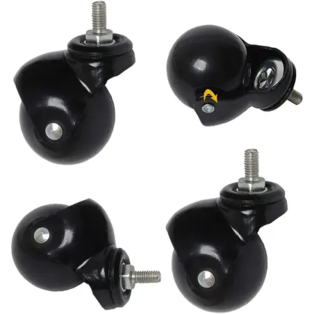 Ruedas De Goma De 2 Pulgadas M8 Vástago Roscado