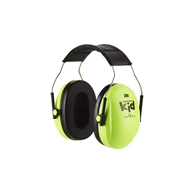 3M Peltor Orejeras para niños H510AK, verde neón,