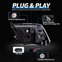 VLAND Full LED Faros para Dodge Ram 1500 Ram 2500