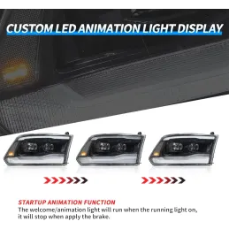 VLAND Full LED Faros para Dodge Ram 1500 Ram 2500