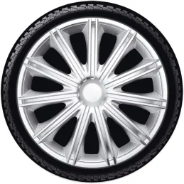 AutoStyle Tapacubos 18" pulgada Kit plata Embelece