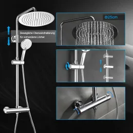 JOHO Columna de Ducha con Rubinetto Termostatico