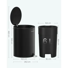 SONGMCIS Cubo de Basura para Cosméticos, 6 L