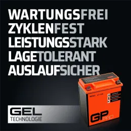 GP-PRO GB12A-A - Batería de arranque para motos, 1