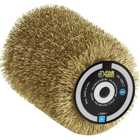 Fartools Cepillo de alambre de latón, amarillo