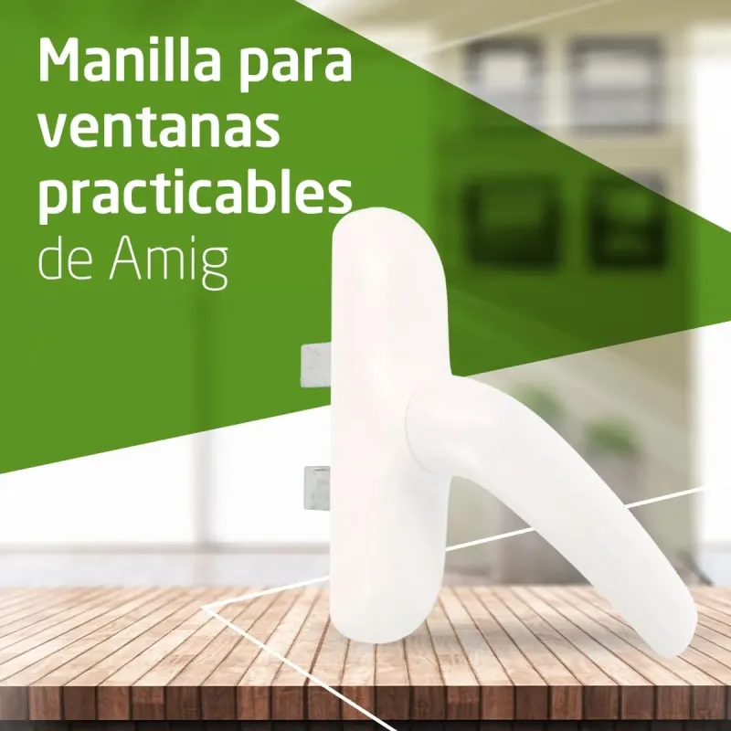 Manilla para Ventanas Practicables -Base de Alumin