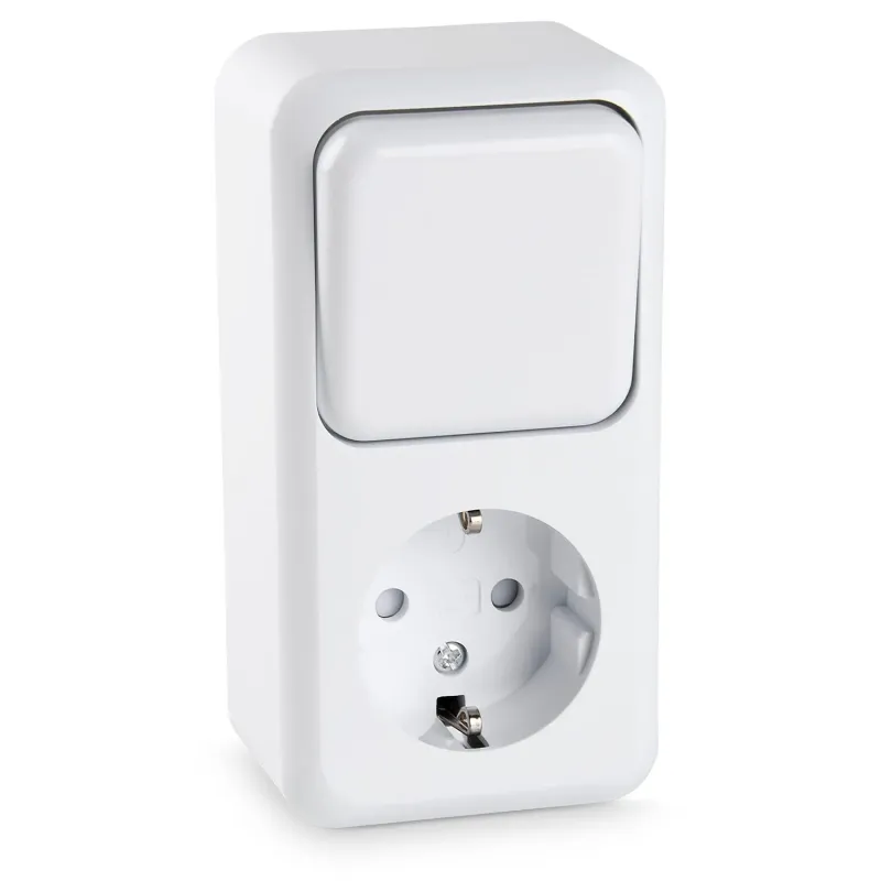 HEITECH Conmutador de superficie, combinación de t