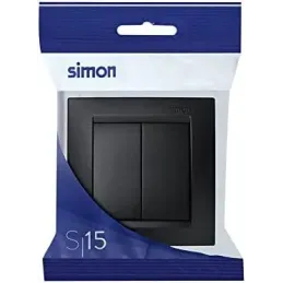 SIMON 15 CONMUTADOR DOBLE SIMON15 Grafito, termopl