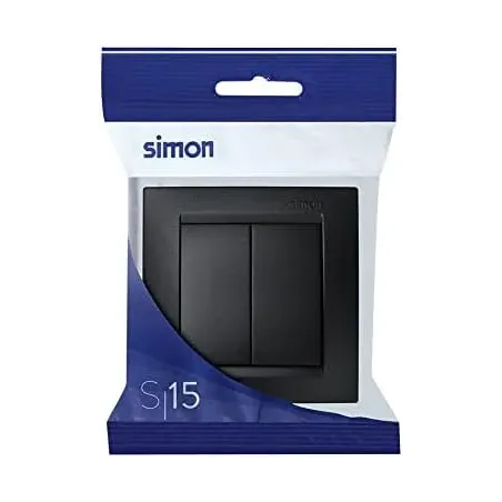 SIMON 15 CONMUTADOR DOBLE SIMON15 Grafito, termopl