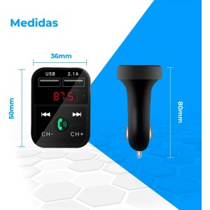 NK Transmisor FM Bluetooth V5.0 para Coche Y Camión 12/24V.