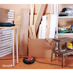 Garza - Enrollador de cable 3 m rojo y negro