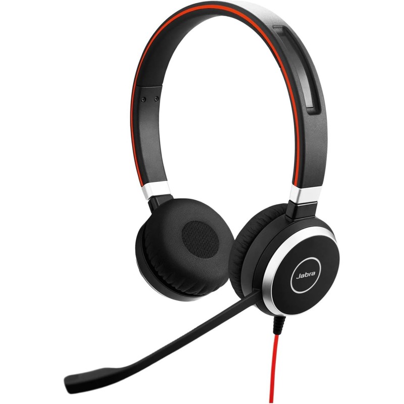 Jabra Evolve 40 MS – Auriculares Estéreo Certificados para Microsoft Teams.