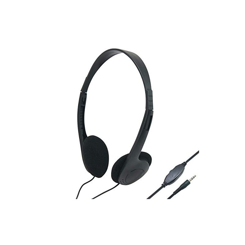 Auriculares de diadema (conector jack de 3,5 mm, volumen ajustable).