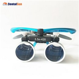 Lupa tipo Flip Up Dental con faro delantero LED/lupa quirúrgica Denta 3.5X420mm