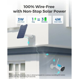 Cámara operada wirereless con 3MP Night Vision, AI Detection, 2-Caminos de Audio, WiFi Security Camera Works con Alexa.