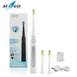 Seago Ultrasonic cepillo de dientes eléctrico color blanco.