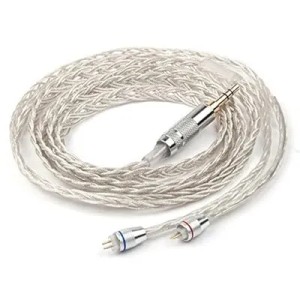 KZ Actualizado 2 Pin Silver Plate Cable De Reemplazo ZST ED12 Quad Driver Auriculares, 0.75mm.