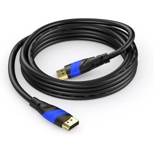 KabelDirekt – Cable DisplayPort 4K/60Hz – 5 m – inmunidad contra interferencias