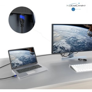 KabelDirekt – Cable DisplayPort 4K/60Hz – 5 m – inmunidad contra interferencias
