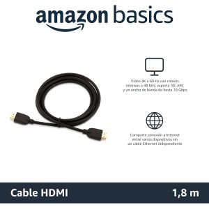 Amazon Basics Cable HDMI 4K de 1.8 m,