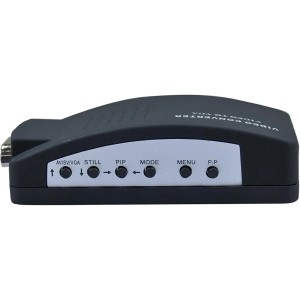 AVTOVGA Convertidor Adaptador Video de AV, RCA, S-Video a VGA Monitor PC Proyectores