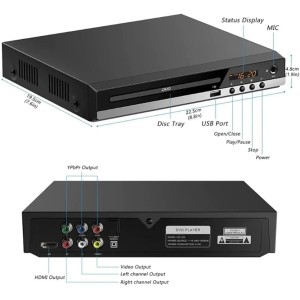 Reproductor de DVD para TV con HDMI Full HD 1080P
