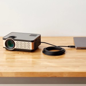 Amazon Basics Cable DisplayPort a HDMI de con Conectores bañados en Oro, 4.5 m, Negro