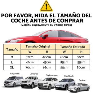 2 Pcs Parasol Coche Lateral Ventana Coche Talla L