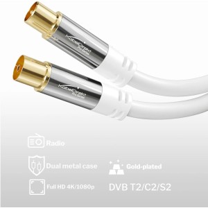 KabelDirekt – Cable Antena TV 4K, Cable Coaxial – 0,5m