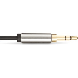 Amazon Basics Auxiliar Cable de audio estéreo 3,5 mm conector macho de, 1.2 m, Paquete de 2, Negro.
