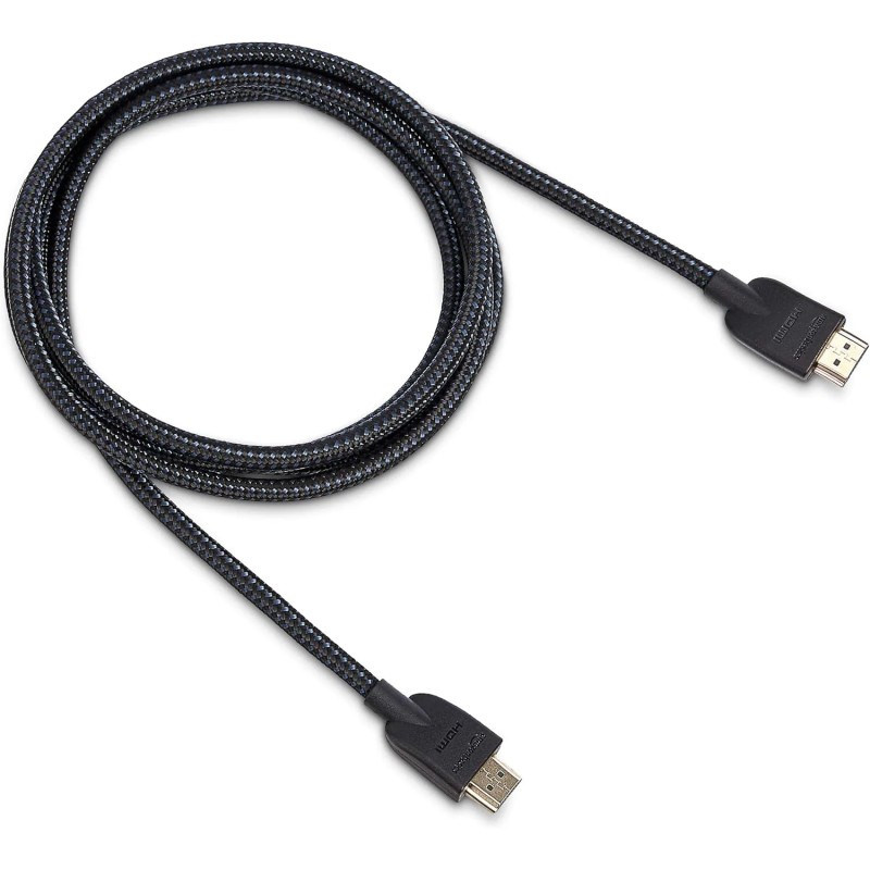 Amazon Basics Cable HDMI trenzado - 1.8 m, Negro.