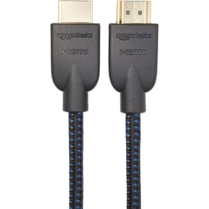 Amazon Basics Cable HDMI trenzado - 1.8 m, Negro.