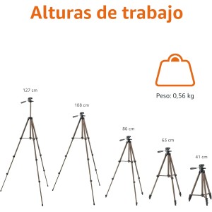 Amazon Basics Trípode ligero de 127 cm con funda,