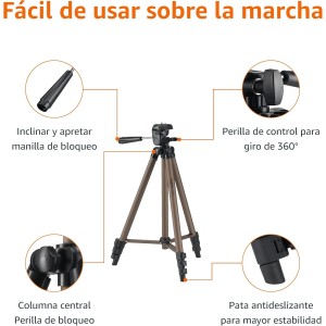 Amazon Basics Trípode ligero de 127 cm con funda,