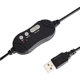 Auriculares USB con micrófono y opción de silencio Auriculares USB con micrófono y opción de silencio