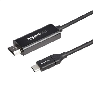 Cable adaptador de USB-C (fuente) a HDMI (pantalla.