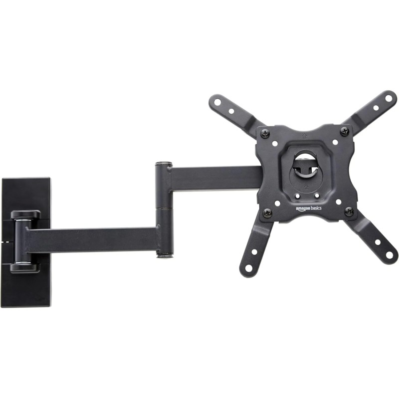 Amazon Basics Soporte de montaje en pared con movimiento completo para TV de 30 a 102 cm y VESA 200 x 200, Negro, 12" to 40".