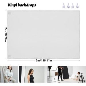2x3m Fondo para Fotos Blanco de Tela Fondo Fotográfico