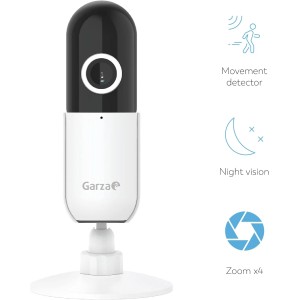Garza Smart- Cámara IP Design Wifi de vigilancia interior inteligente, alta resolución 1080p HD