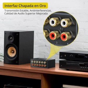 PROZOR Conmutador RCA de Audio Bidireccional