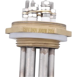 Elemento calefactor de 1.25 pulgadas, rosca tipo 3U, brida de cobre 220V/380V 3000W