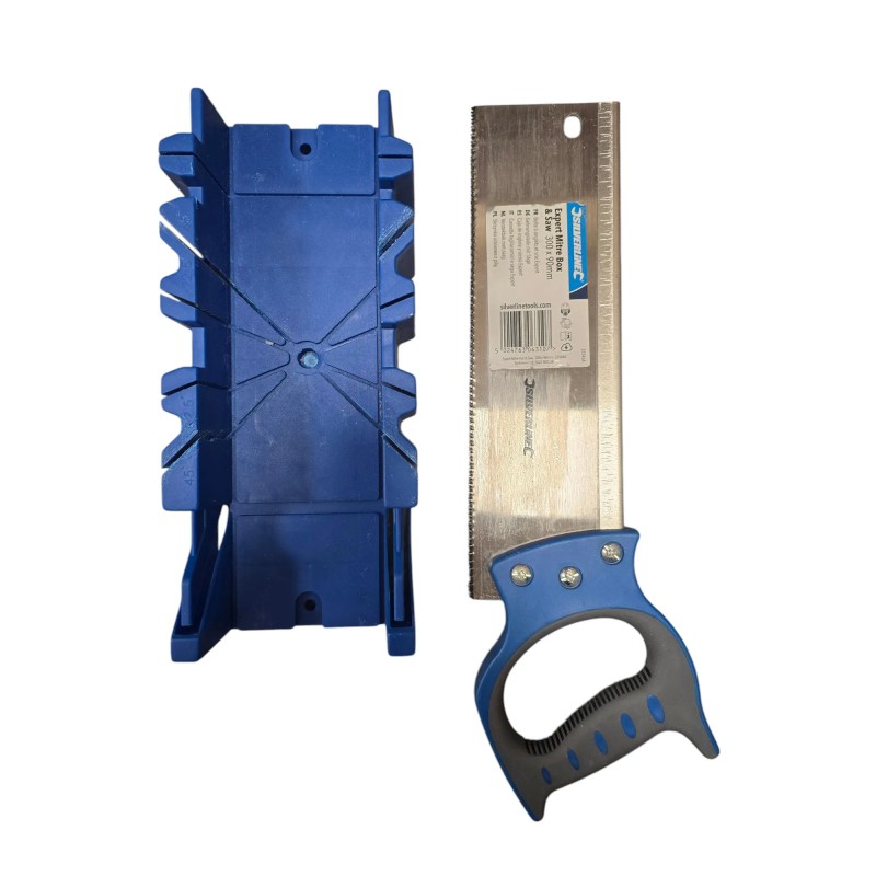 Silverline Tools 335464 - Caja de ingletes con sierra (300 x 90 mm)