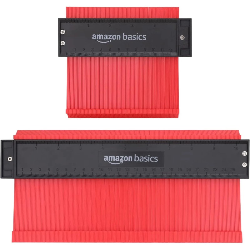 Amazon Basics Calibres para Contornos, Paquete de 2, 12.7 y 25.4 cm