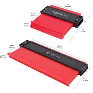 Amazon Basics Calibres para Contornos, Paquete de 2, 12.7 y 25.4 cm