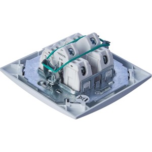 Conmutador doble serie 15 blanco